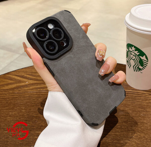 Luxury Matte Soft Leather Phone Case For iPhone