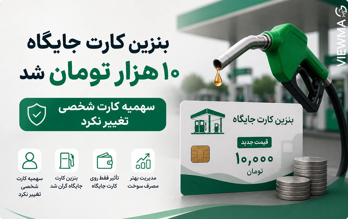 Alt تصویر شاخص: بنزین کارت جایگاه ۱۰ هزار تومان شد و سهمیه کارت شخصی تغییر نکرد